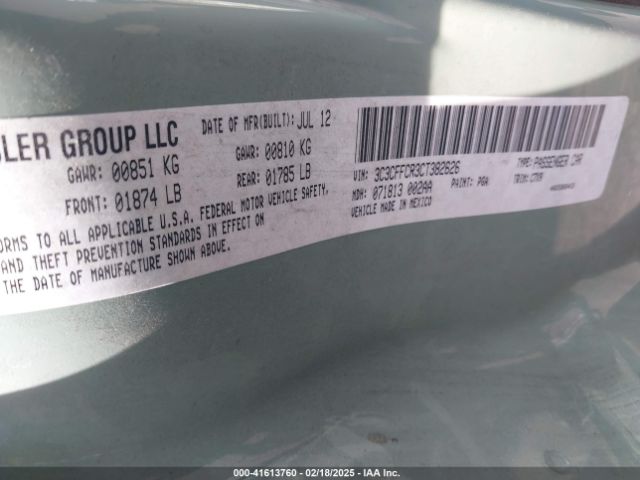 2012 FIAT 500 3C3CFFCR3CT382626 Photo 8