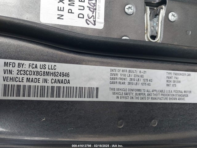 Dodge Charger Sxt Rwd 2021 2C3CDXBG8MH624946 Image 9