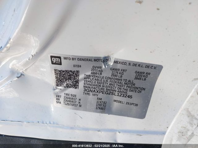 3GNAXPEG2SL123245 Chevrolet Equinox Awd Lt