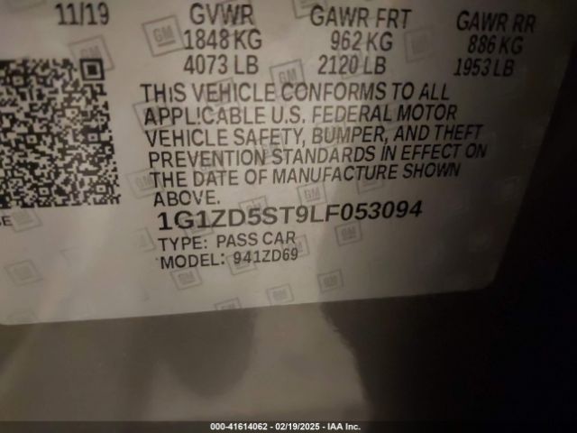 1G1ZD5ST9LF053094 Chevrolet Malibu Fwd Lt