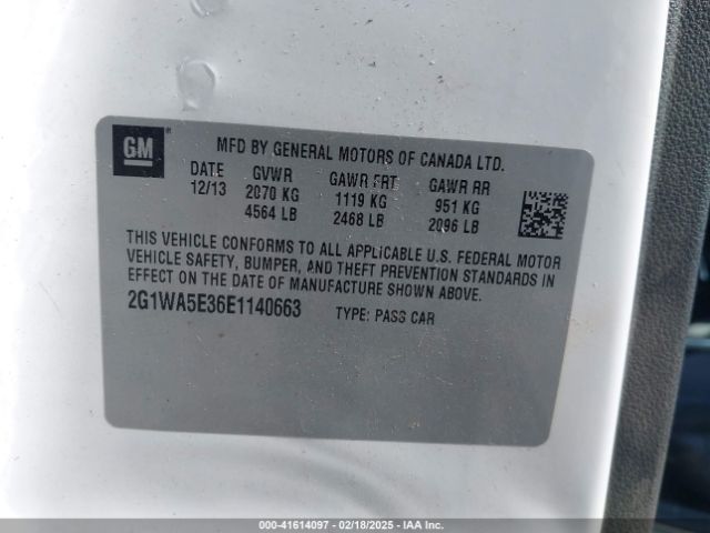 2G1WA5E36E1140663 Chevrolet Impala Limited Ls