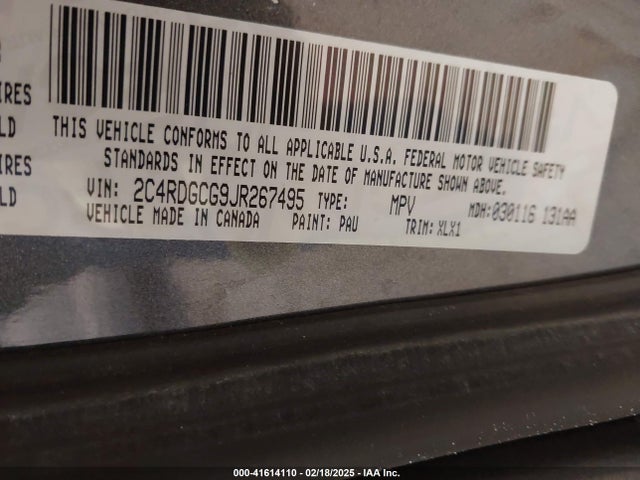 Dodge Grand Caravan Sxt 2018 2C4RDGCG9JR267495 Image 9