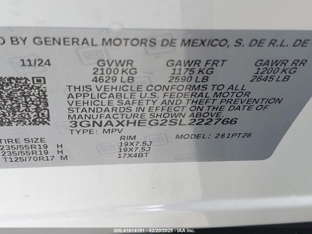 2025 CHEVROLET EQUINOX 3GNAXHEG2SL222766 Photo 8