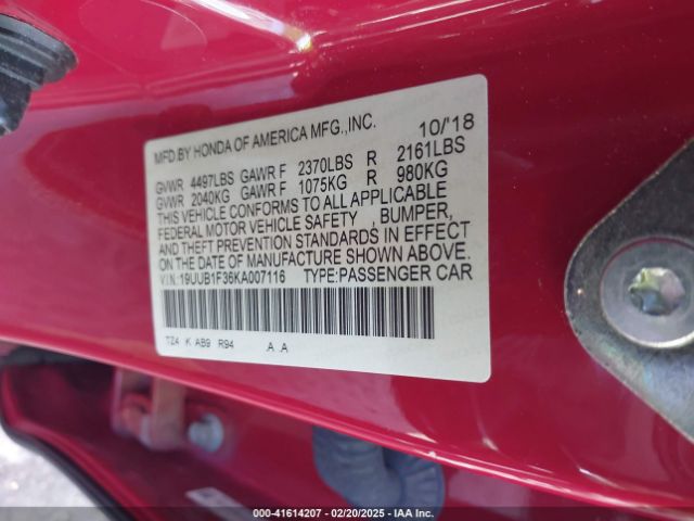 19UUB1F36KA007116 Acura Tlx Standard