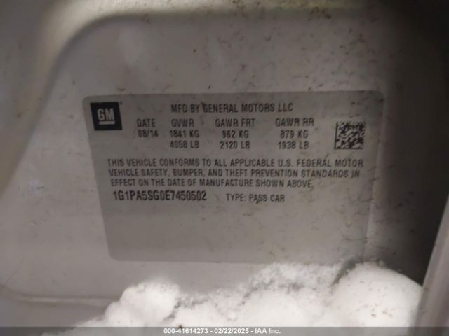 1G1PA5SG0E7450502 Chevrolet Cruze Ls Auto