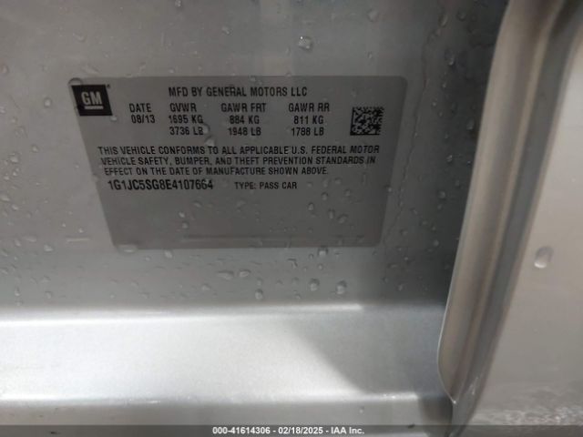 1G1JC5SG8E4107664 Chevrolet Sonic Lt Auto