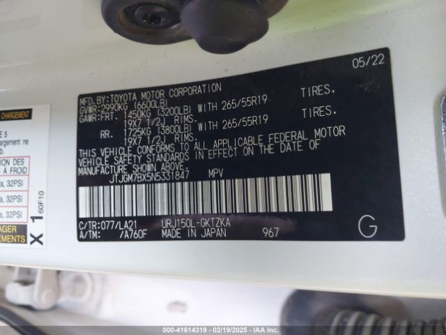 JTJGM7BX5N5331847 Lexus Gx 460 Luxury