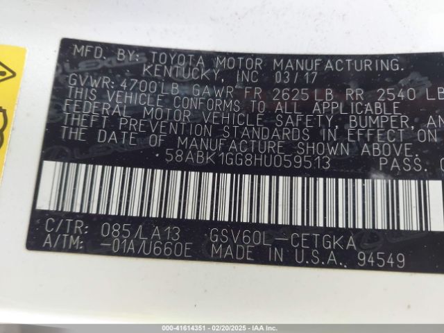 58ABK1GG8HU059513 Lexus ES 350