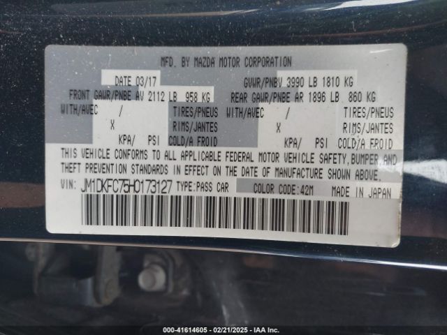 JM1DKFC75H0173127 Mazda Cx-3 Touring