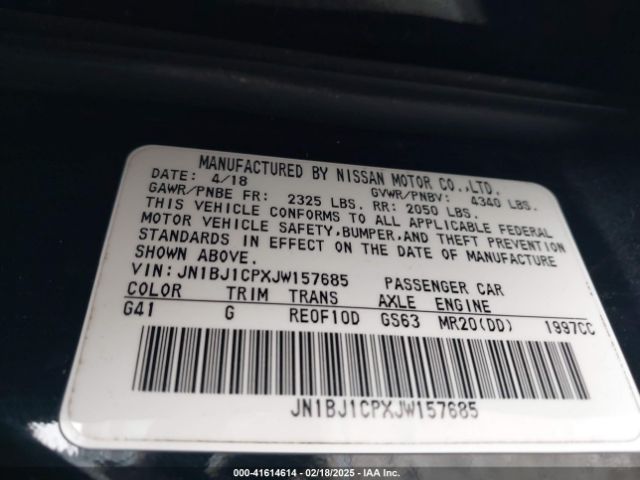 JN1BJ1CPXJW157685 Nissan Rogue Sport Sl