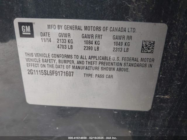 2G1115SL6F9171607 Chevrolet IMPALA 1LT