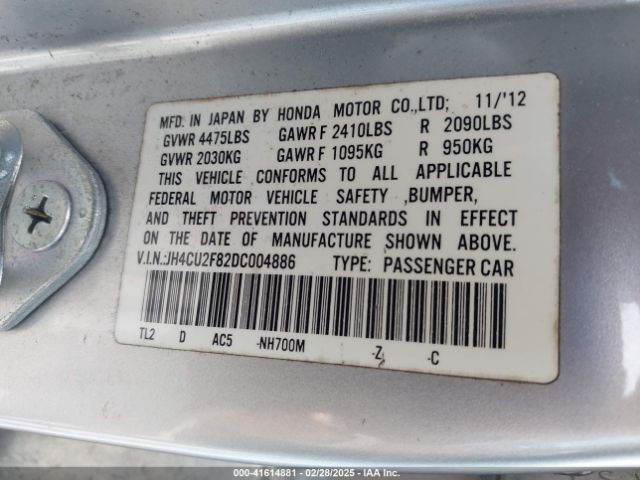 2013 ACURA TSX JH4CU2F82DC004886 Photo 8