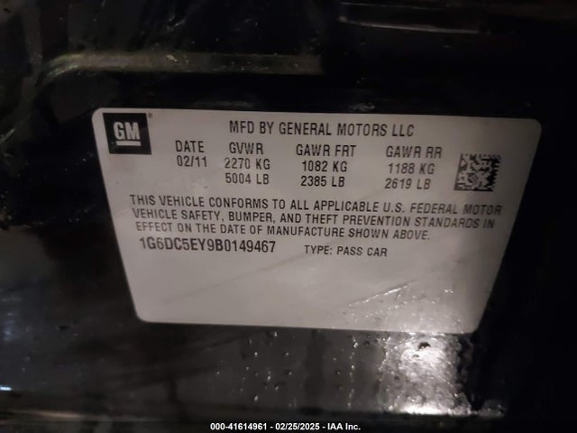 2011 CADILLAC CTS 1G6DC5EY9B0149467 Photo 8