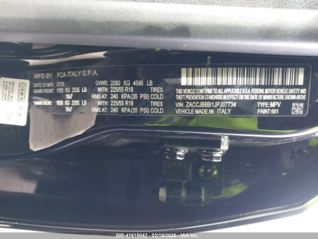 ZACCJBBB1JPJ07734 Jeep Renegade Altitude 4x4