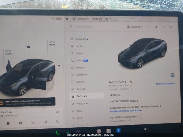 7SAYGDEE8RF084936 Tesla Model Y Long Range Dual Motor All-wheel Drive