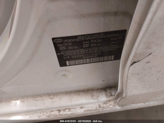 5NPD84LFXLH623134 Hyundai ELANTRA SEL