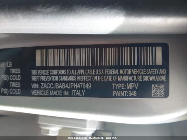 ZACCJBAB4JPH47649 Jeep Renegade Upland Edition 4x4