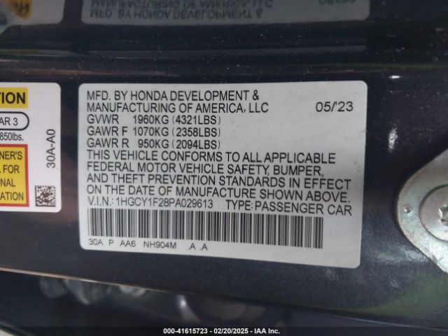 2023 HONDA ACCORD 1HGCY1F28PA029613 Photo 8