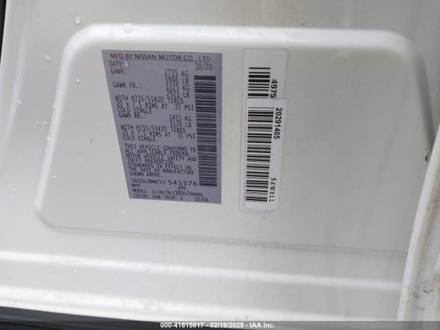 5N1DL0MN7LC545576 Infiniti Qx60 Signature Edition