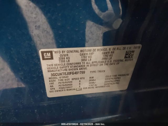 3GCUKTEJ0FG491799 Chevrolet Silverado 1500 High Country