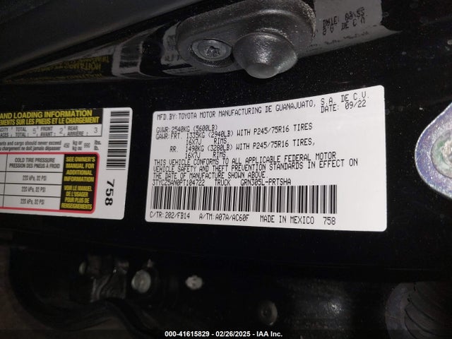 Продаж на аукціоні авто 2023 Toyota Tacoma Sr V6, vin: 3TYCZ5AN0PT104722, номер лоту: 41615829