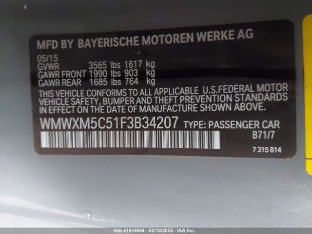 WMWXM5C51F3B34207 Mini Hardtop Cooper