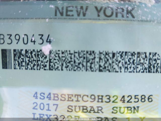 4S4BSETC9H3242586 Subaru Outback 3.6r Touring