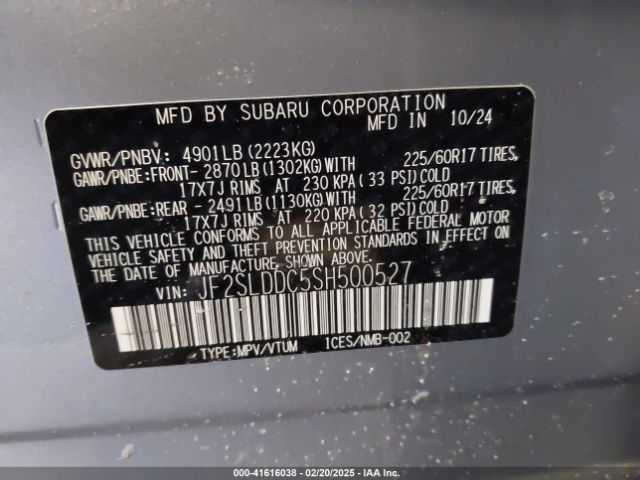 JF2SLDDC5SH500527 Subaru Forester Premium