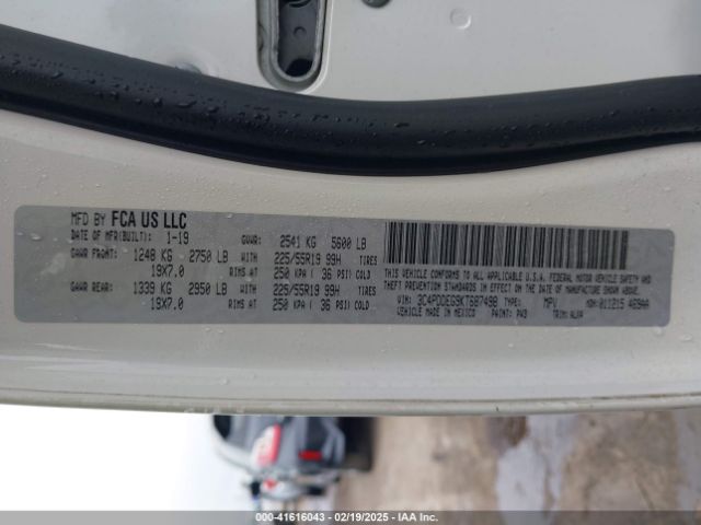3C4PDDEG9KT687498 Dodge Journey Gt Awd