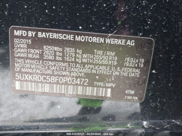 5UXKR0C58F0P03472 BMW X5 Xdrive35i