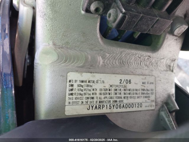 2006 YAMAHA FJR1300 JYARP15Y06A000120 Photo 9