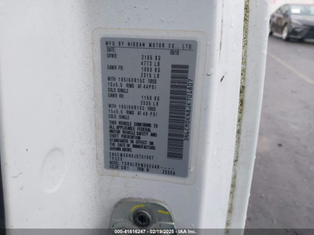 3N6CM0KN8JK701807 Nissan Nv200 S