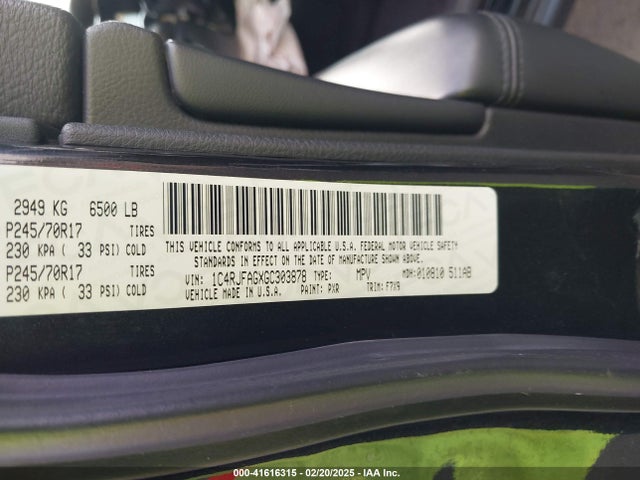 1C4RJFAGXGC303878 Jeep Grand Cherokee Laredo
