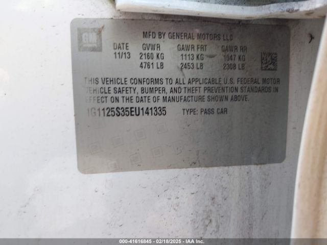 1G1125S35EU141335 Chevrolet Impala 2lt