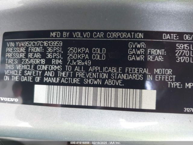 2012 VOLVO XC90 YV4952CY7C1613959 Photo 8