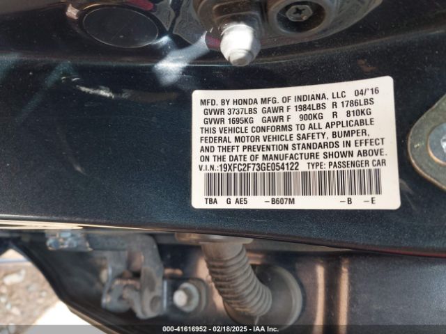 19XFC2F73GE054122 Honda CIVIC EX