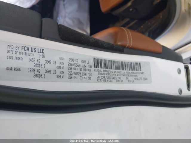 1C4RJFDJ6GC324816 Jeep Grand Cherokee Srt