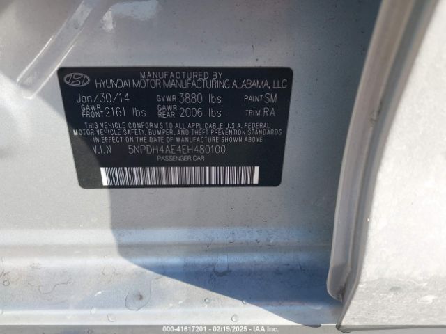 5NPDH4AE4EH480100 Hyundai ELANTRA SE