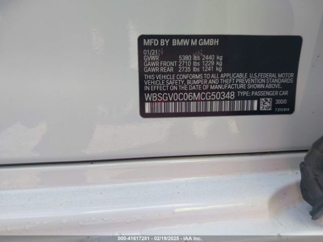 2021 BMW M8 GRAN COUPE WBSGV0C06MCG50348 Photo 8