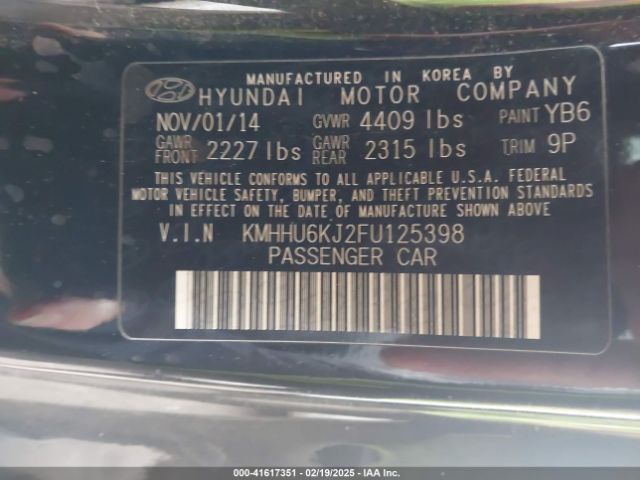 KMHHU6KJ2FU125398 Hyundai Genesis 3.8 Ultimate