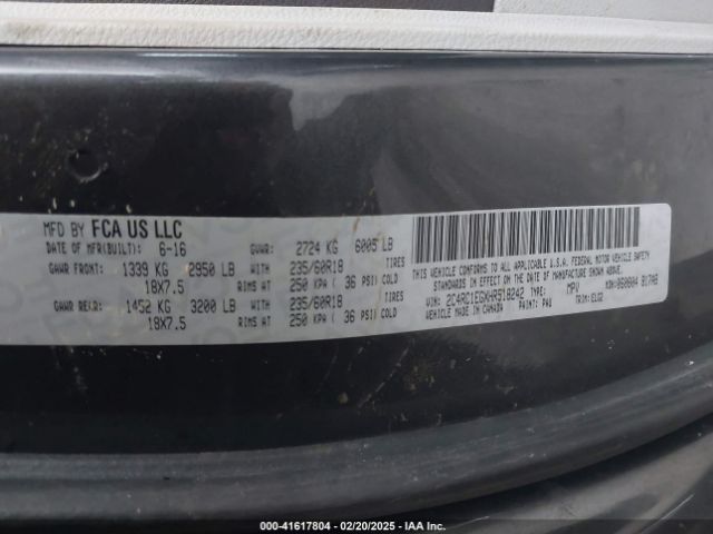 2017 CHRYSLER PACIFICA 2C4RC1EGXHR518242 Photo 8