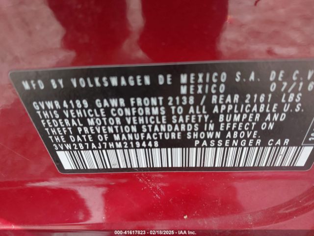 2017 VOLKSWAGEN JETTA 3VW2B7AJ7HM219448 Photo 8