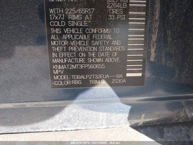 Nissan ROGUE S 2015 KNMAT2MT3FP560655 Image 9