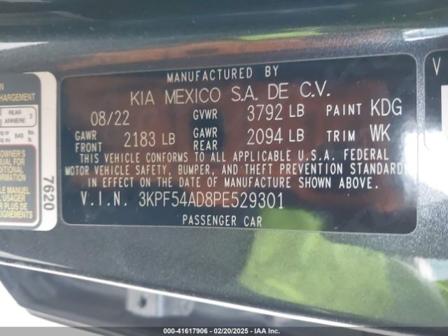 3KPF54AD8PE529301 KIA Forte Gt-line