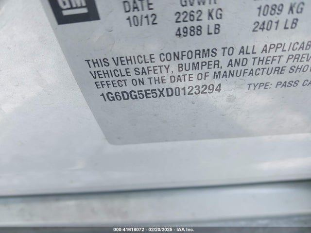 2013 CADILLAC CTS 1G6DG5E5XD0123294 Photo 8