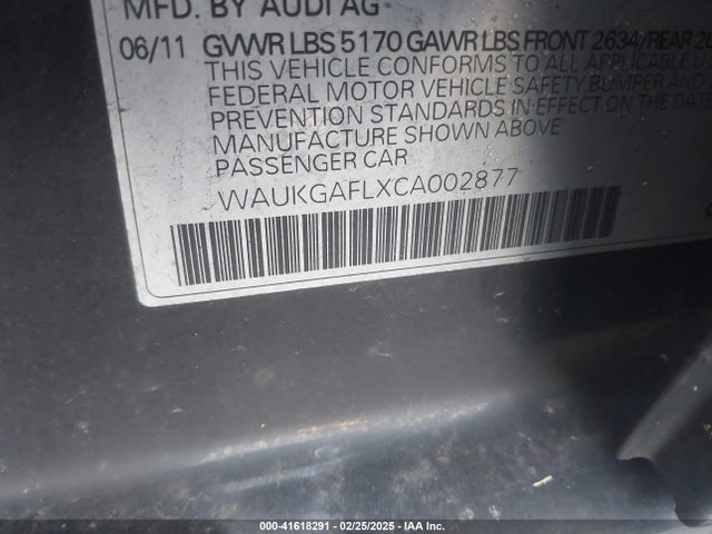 2012 AUDI S4 WAUKGAFLXCA002877 Photo 8