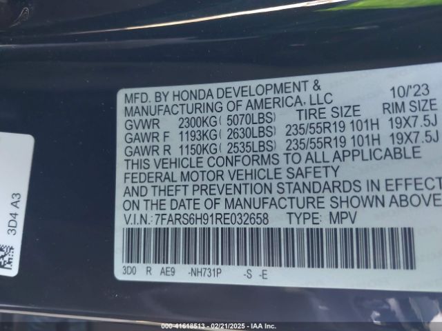 7FARS6H91RE032658 Honda Cr-v Hybrid Sport Touring
