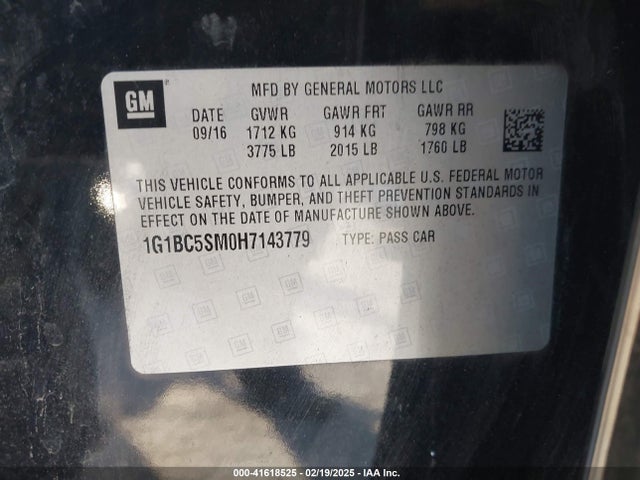 Chevrolet Cruze Ls Auto 2017 1G1BC5SM0H7143779 Image 9