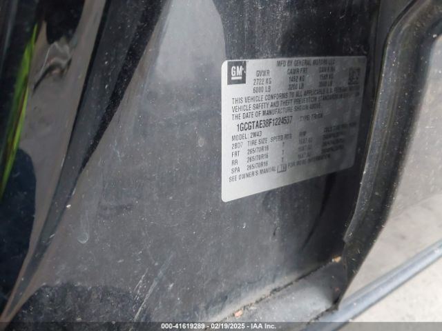 1GCGTAE38F1224537 Chevrolet Colorado Wt