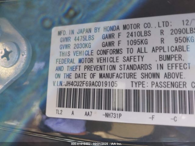 2010 ACURA TSX JH4CU2F69AC019105 Photo 8